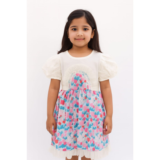 Girls Blue and Pink Dress