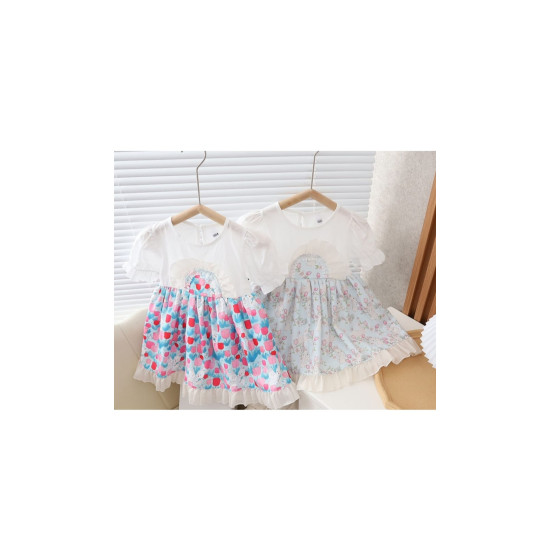 Girls Blue and Pink Dress