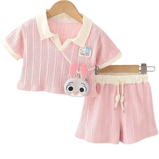 Girls Pink Summer Set with Bag