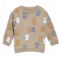 Babyboys Bear Printed Brown Sweatshirt