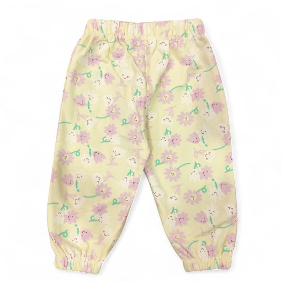 Babygirls Printed Yellow Pants