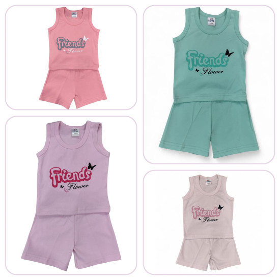 Baby Girls Sleeveless Pajama Set