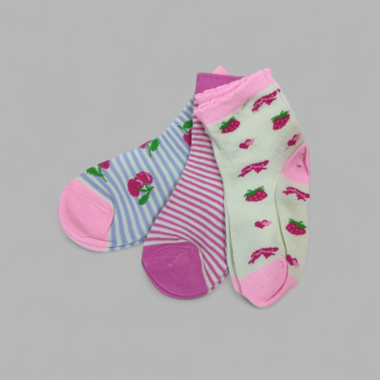 Girls Short Socks (3 Pairs)