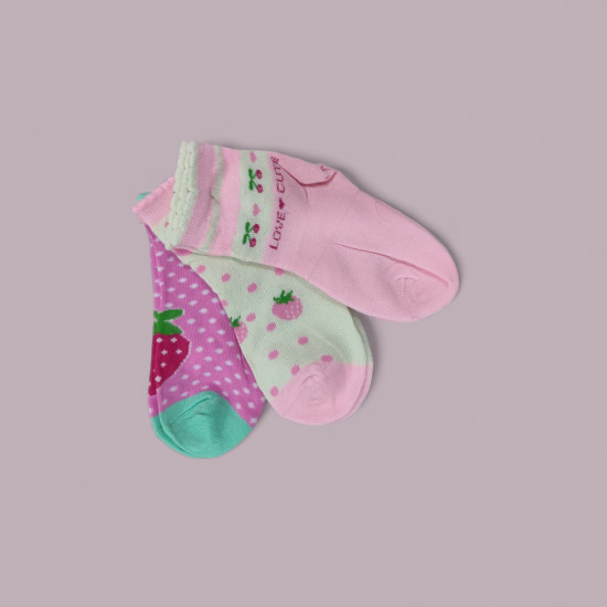 Girls Short Socks (3 Pairs)