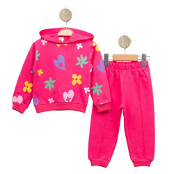 Hooded Floral Winter Set for Girls