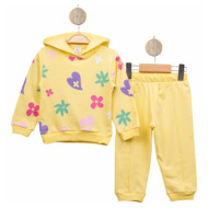 Hooded Floral Winter Set for Girls