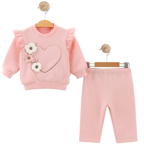 Heart Shaped Winter Set For Babygirls