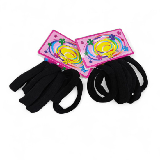 Large Black Hair Bands (Dozen)