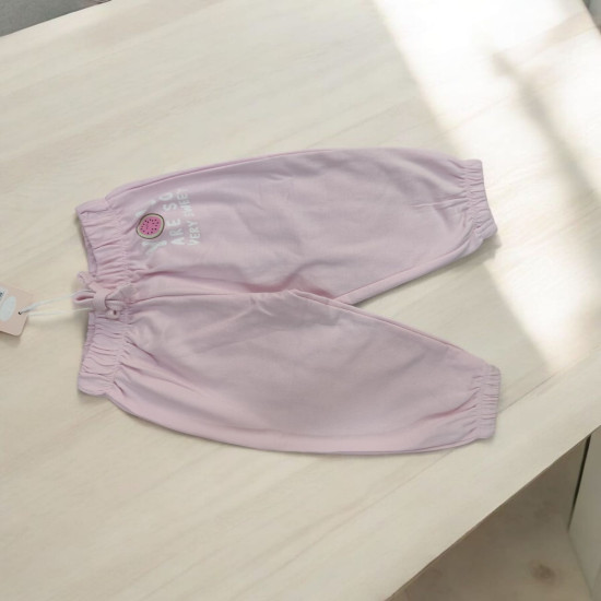 Babygirls Printed Light Pink Pants