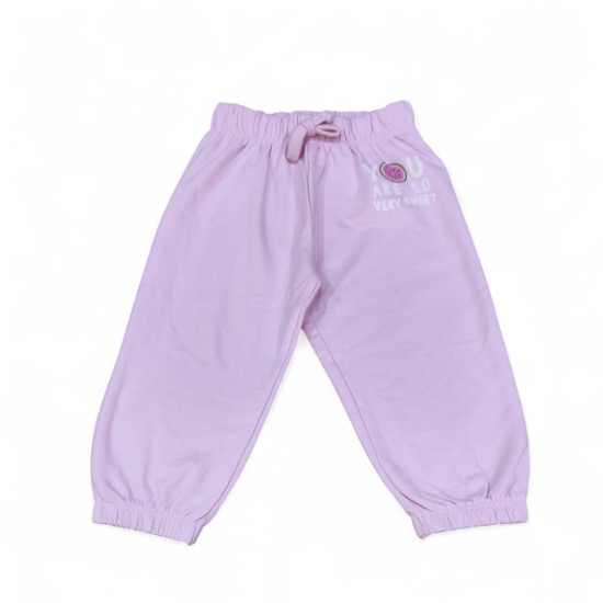 Babygirls Printed Light Pink Pants