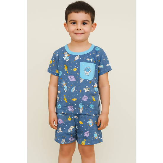Short Sleeve Boys Pajama Set with Shorts