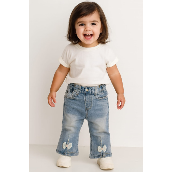 Girls Jeans Pants Light Blue Colored