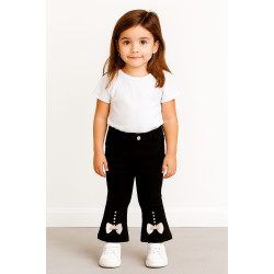 Girls Jeans Pants Black Colored