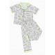 Short Sleeve Pajama Set with Long Pants