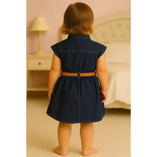 Girls Jeans Dress with Belt
